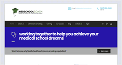 Desktop Screenshot of medschoolcoach.com